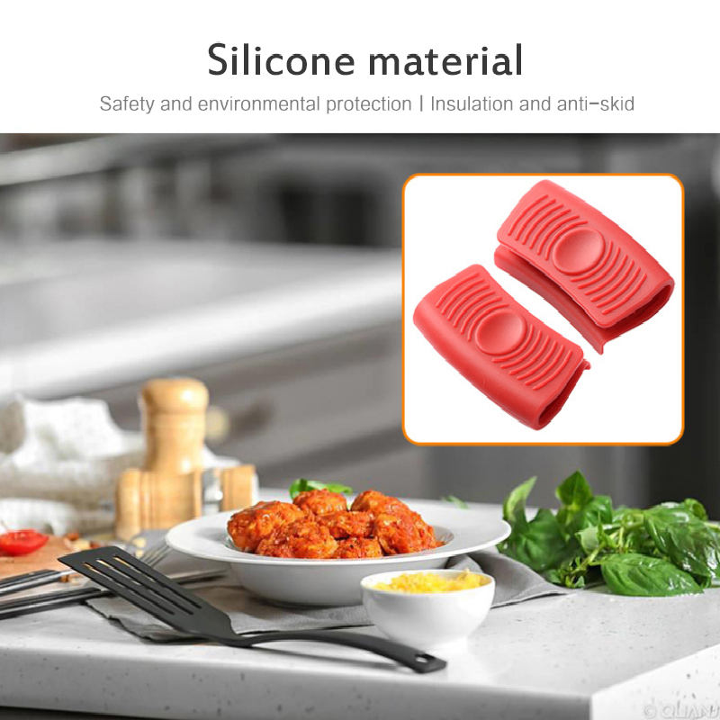 Kitchen Cooking Clamp Pot Holders Potholders 1 Pair Silicone Oven Gloves Heatproof Anti-scalding Gloves Baking Accessories Home