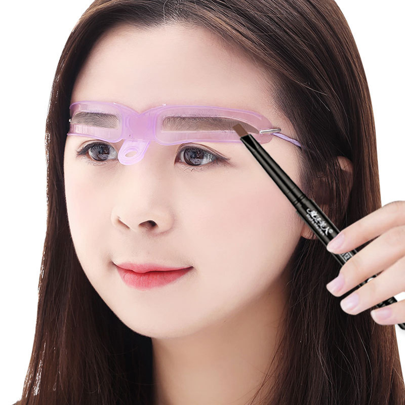 Reusable 8 In1 Helper Eyebrow Stencils Kit Grooming Card Eyebrow Define Grooming Shaping Balanced Eyebrow Template Makeup Tools