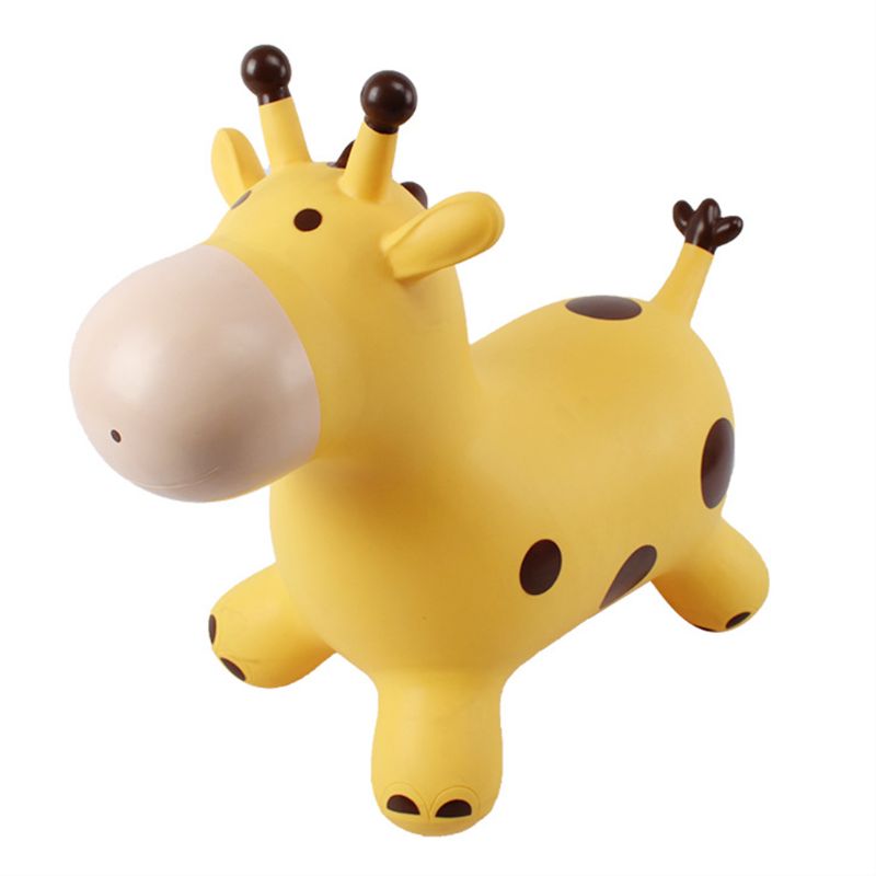 Inflatable Jumping Giraffe Inpany Bouncy Giraffe Hopper Bouncing Animal Toys for Kids Toddlers