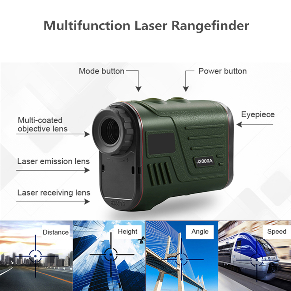 High Precision Laser Rangefinder Hunting 600m 1000m 1500M 3000M Monocular Telescope Laser Distance Meter Golf Measuring Tools