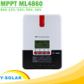 MPPT 60A Solar Charger Controller 12V 24V 36V 48V Auto LCD Display Solar Regulator for Max 150V Solar Panel Input ML4860