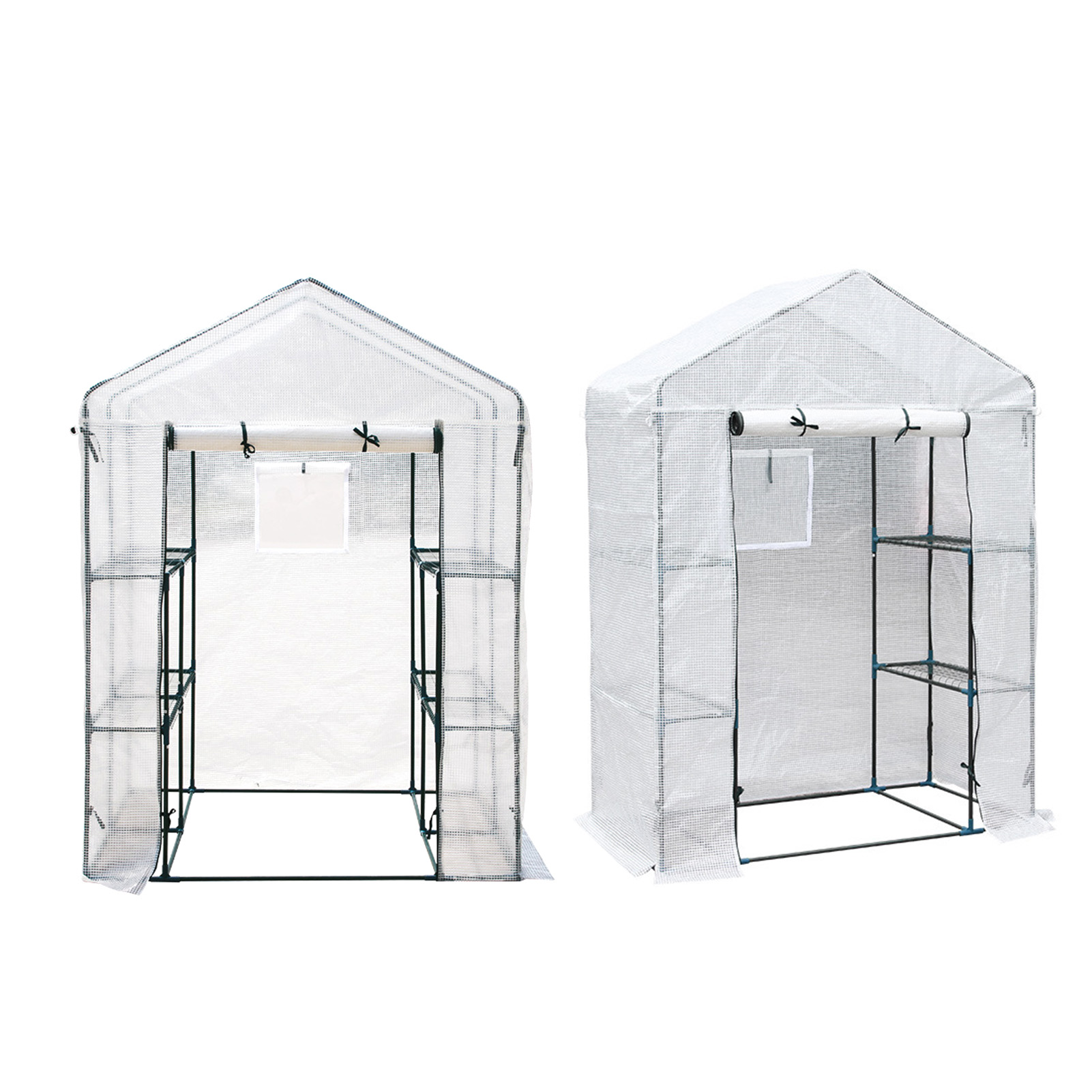 Outdoor Garden Greenhouse 3 Layers Large Walk-in Greenhouse With Steel Frame PE Mesh Cloth Cover Warm Ventilated Nursery