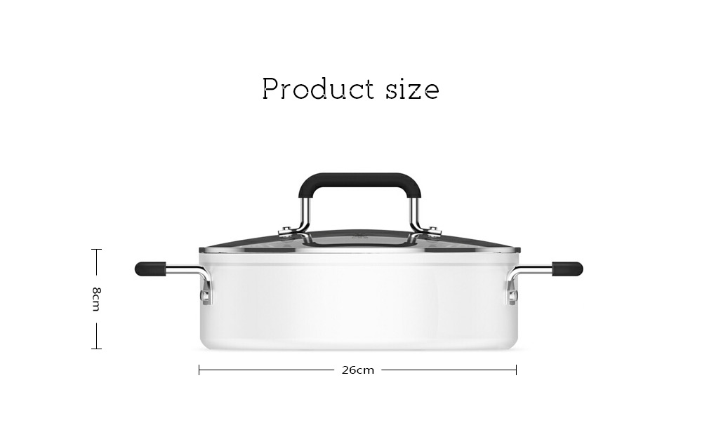 Xiaomi Mijia induction cookers 4L Non-Stick Stockpot Dishwasher Safe Aluminum Covered Soup Pot Heats Fast Evenly