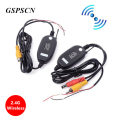 GSPSCN 2.4G Wireless Parking RCA Video Receiver Transmitter Kit for Car Monitors Rear View Cameras Backup Rearview Camera
