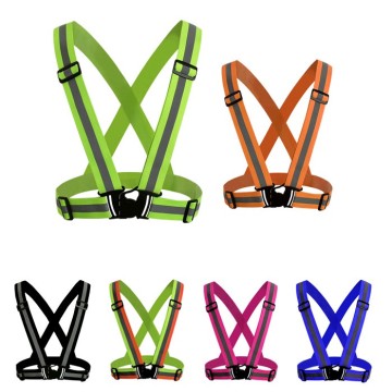 Reflective harness for night cycling reflective clothing,adjustable safety vest reflective elastic band bicycle riding equipment