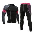 Men's Gym Clothing Jogging suit Compression MMA rashgard Male Long johns Winter Thermal underwear Sports suit Brand Clothing 4XL