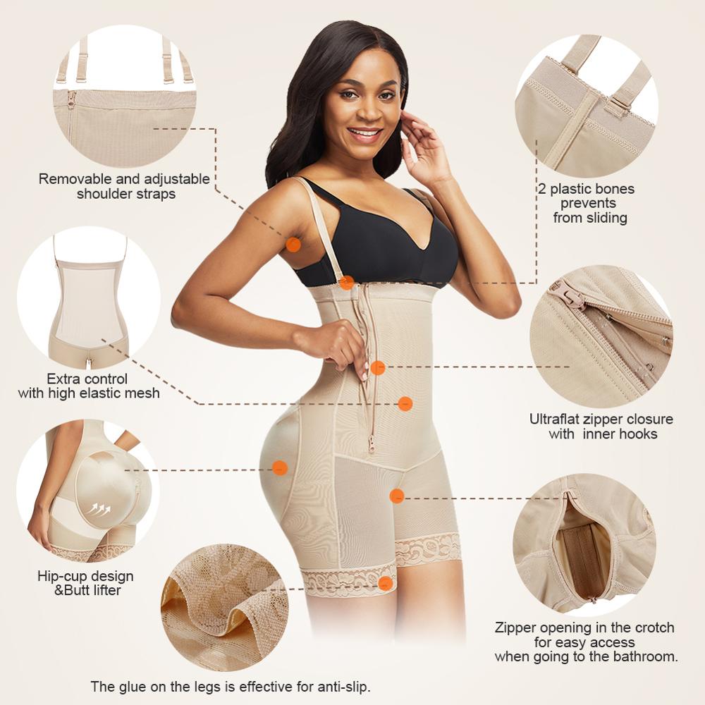Colombian Reductive Girdles Women Tummy Control Butt Lifter Body Shaper Post Liposuction Waist Trainer Corset Slimming Underwear