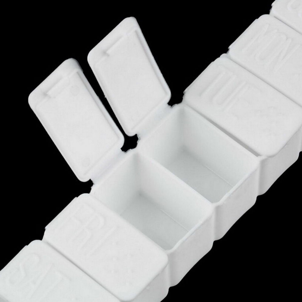 New 7 Days Plastic Pill Tablet Organizer Pill Box Weekly Tablet Braille Recognition Medicine Case Storage Storage Case