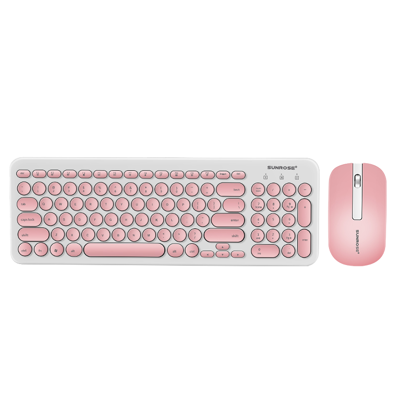 2 in 1 Keyboard Mouse Combos 2.4GHz Wireless Suspend Keyboard Mute Mice for Mac Laptop PC Computer Gaming Office Home Use T58s