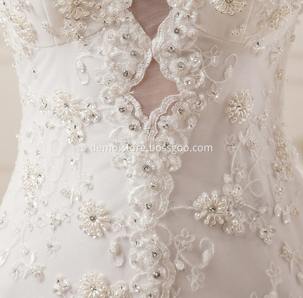 Embroidered Beaded Wedding Dress