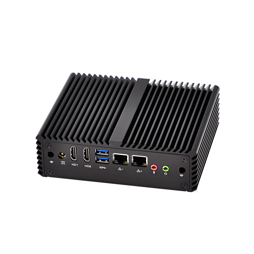 Qotom Mini PC Intel Core i3 i5 Industrial Micro PC Barebone System Dual core dual lan OPNfsense Desktop Mini Computer x86