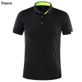 Men Polo Tennis shirts short sleeved Badminton shirt for outdoor Soccer Running t-shirt Sportswear quick dry Sport clothes Kit