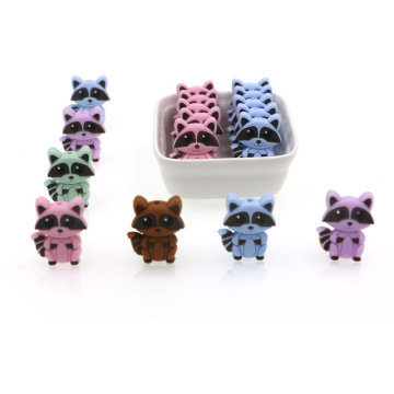 kovict 10pc/lot Mini Raccoon cat Silicone Beads Baby Dummy Cartoon Pacifier Toy Accessories