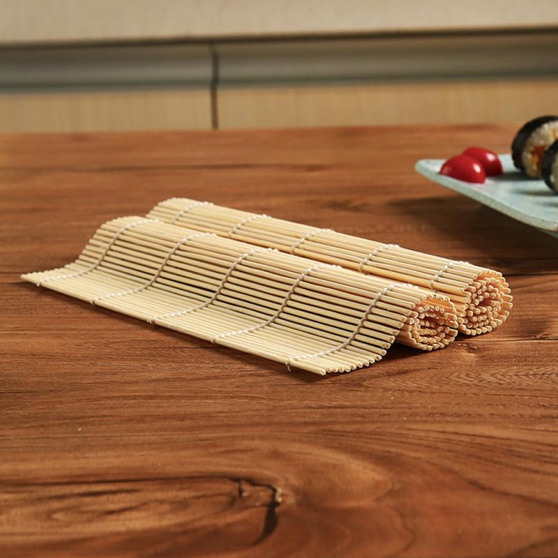 Sushi Japanese Rolling Mat Cake Rice Rolling Maker Washable Reusable Pad Kit For Preparing Bamboo Household Sushi Rolls Tools