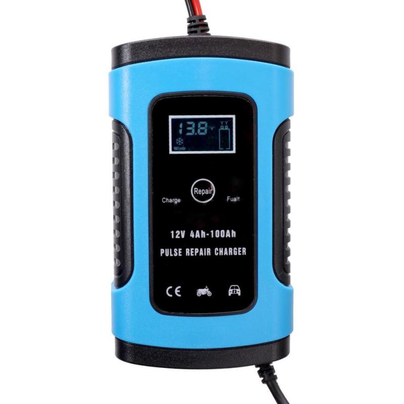 2020 New 12V 6A Automatic Car Truck Motorcycle Battery Charger Intelligent Fast Charging Pulse Repair Lead Acid Battery Charger