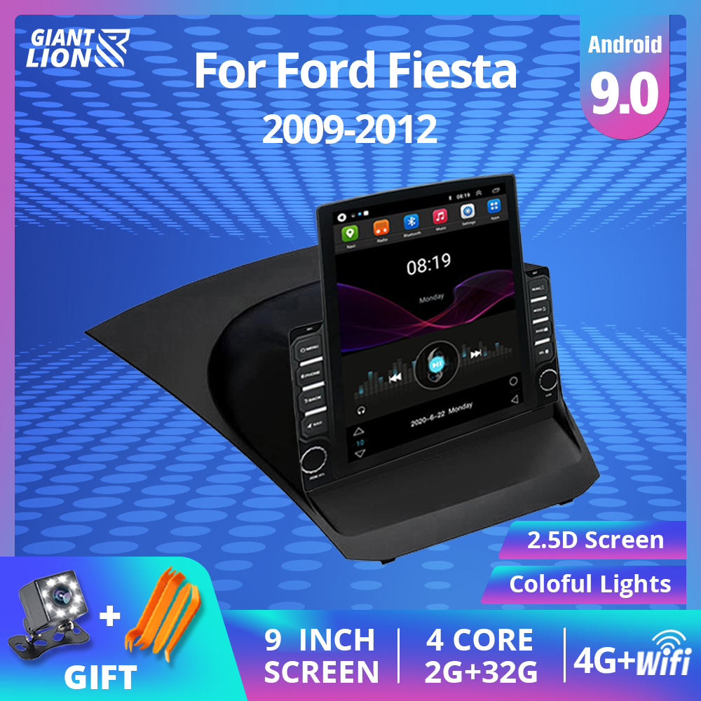 2DIN Android 9.0 Car Radio For Ford Fiesta 2009-2012 Multimedia Video Player Touch-Screen Stereo Navigation Autoradio 2Din DVD