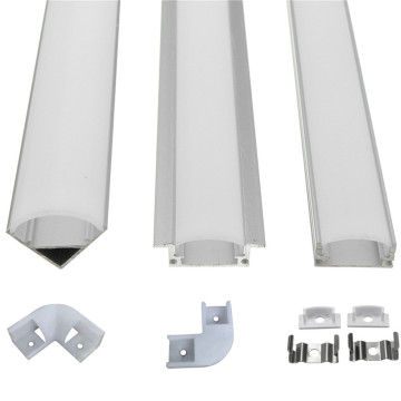 6pcs 100cm U V YW Aluminium Channel Holder Corner Connector for LED Strip Light Bar Under Cabinet Night Lamp Kitchen 1.8cm Wide