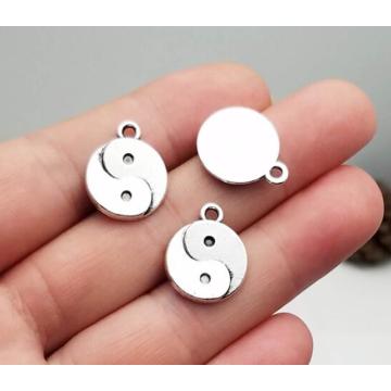 20pcs/lot--15x15mm, The Eight Diagrams cham,Antique silver plated yin yang Charms ,DIY supplies, Jewelry accessories