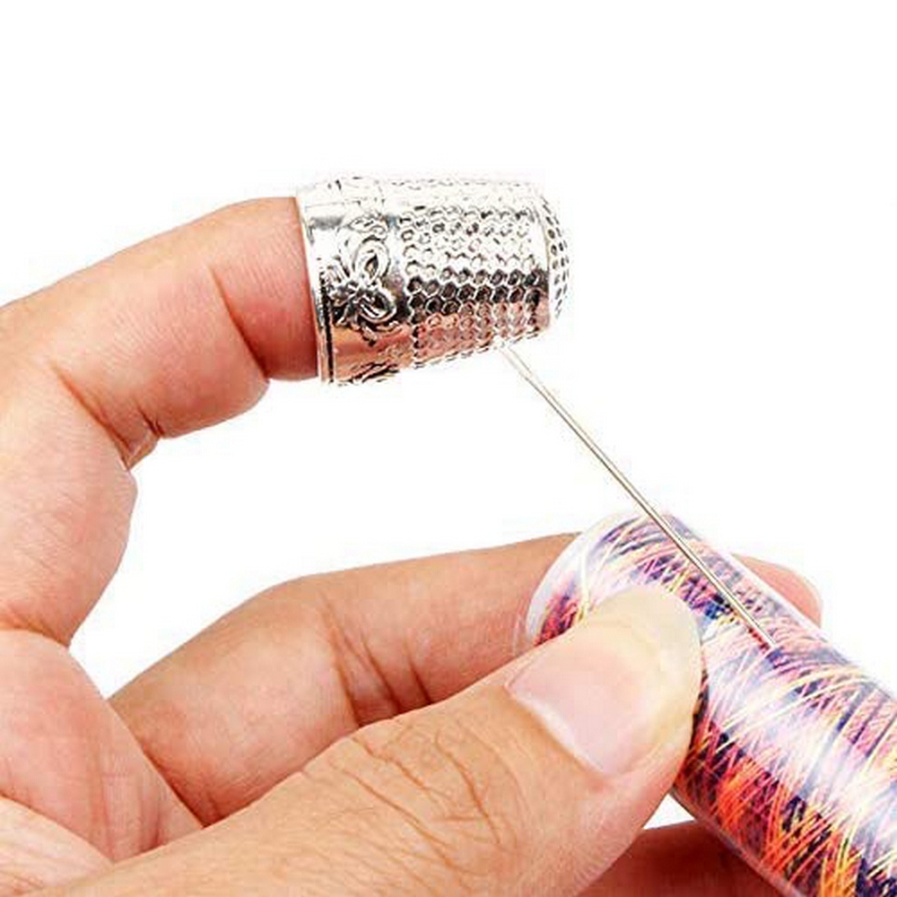 5 In 1 Embroidery Sewing Scissors European Retro Silver Classical Scissors Set Thimble Needle Box Combination Sewing Tools