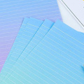 Creative Graduated Color Letter 4 PCS Writing Lined Paper and 2 PCS Envelopes Stationary Set For Kids Boys Girls Office School