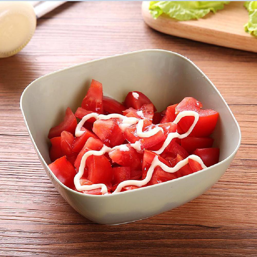 Plastic Square Fruit Snack Candy Salad Plate Bowl Household Tableware Solid Soybean Food-Grade Dish Sauce Salt Small Plate FD