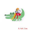 Prajna Jurassic Park Patches For Clothing Stripe Dinosaur Embroidered Patches Sewing For Jackets Cartoon Badge for Clothes