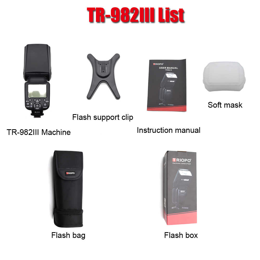 Triopo TR-982III TR-982 III Flash Speedlite HSS Multi LCD Wireless Master Slave Mode Flash Light For CANON NIKON DSLR Camera