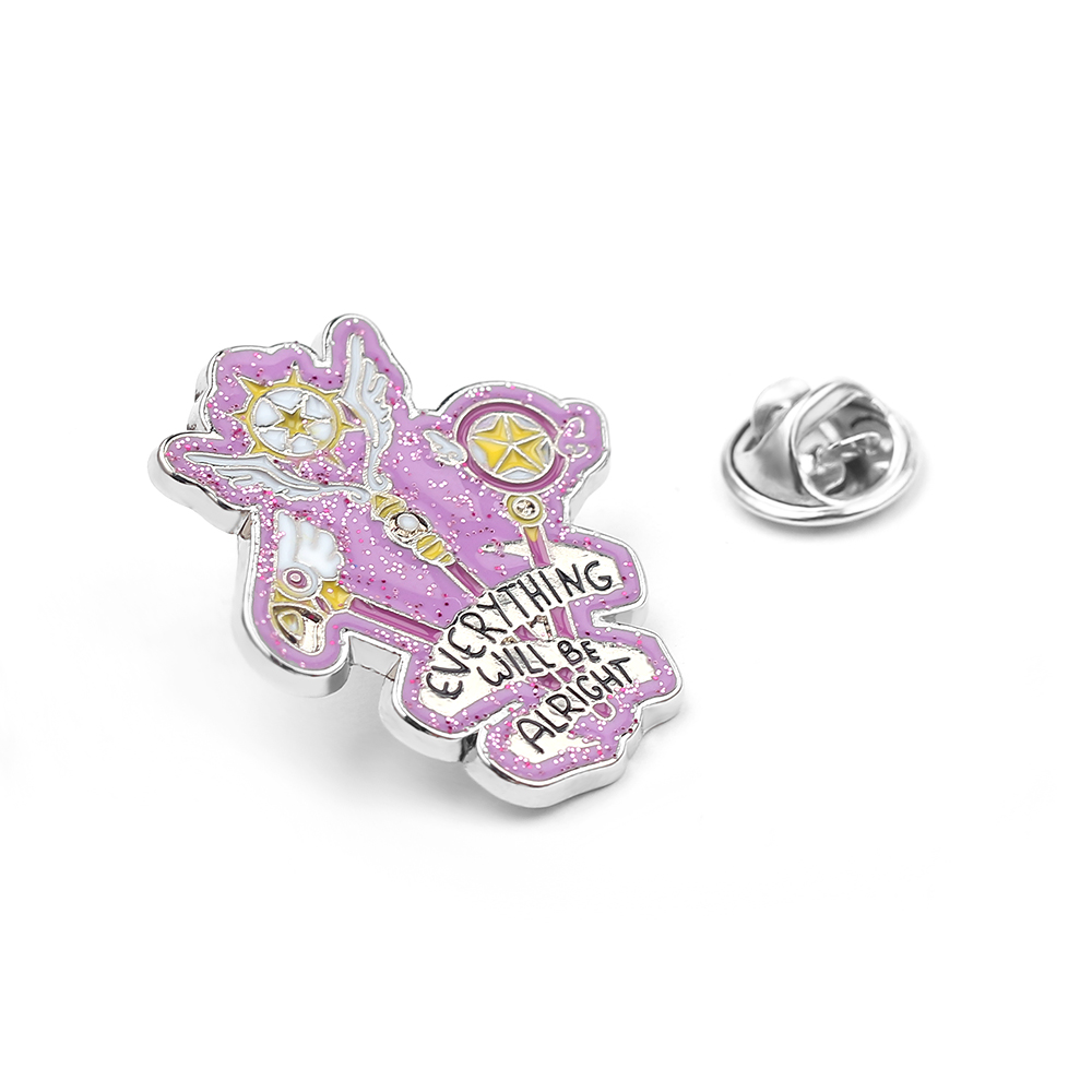 Everything will be alright enamel pin Cardcaptor Sakura invincible spell brooch magic wand badge beautiful inspirational collect
