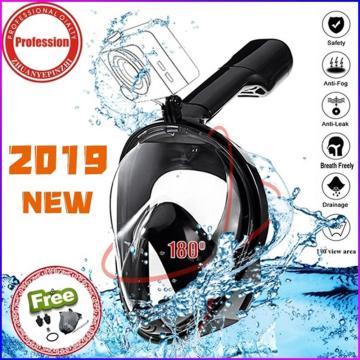 Professional Scuba Diving Mask Full Face Snorkeling Mask Underwater Anti Fog Diving Mask Adult Silicone Swimming Diving Mask