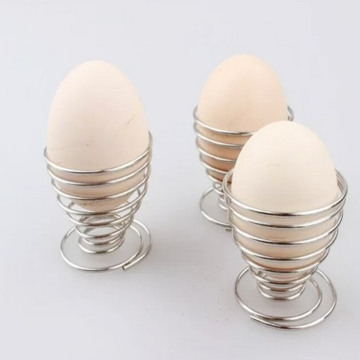 1pcs/2pcs/3pcs Boiled Eggs Holder Hot Products Stainelss Steel Spring Wire Tray Egg Cup Cooking Tool