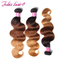 Brazilian Ombre Body Wave Human Hair Bundles 3 Tones Color 1B427 Ali Julia Colored Hair 16-26 Inches Ombre Human Hair Extensions