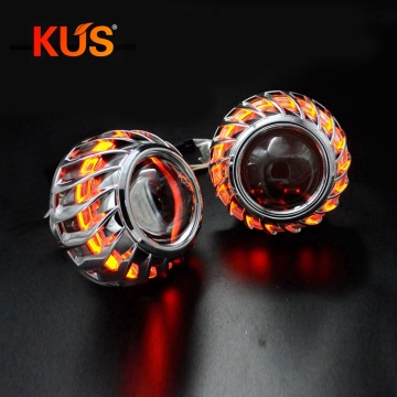 2.5inch mini h1 Bixenon hid Projector lens led day running white angel eyes H1 H4 H7 retrofit car assembly kit