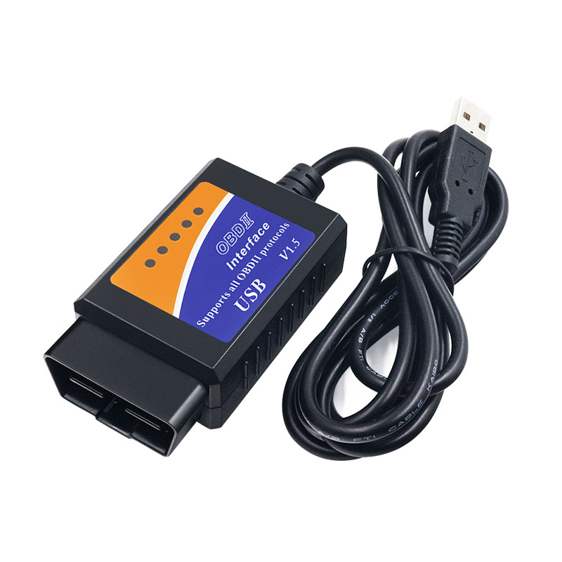 Best Price ELM327 HW V1.5 SW V2.1 Vehicles Auto Scanner Code Reader ELM 327 USB Interface OBD2 Connecter Diagnostic Tool