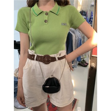 Summer Women's Polo Shirt Women Slim Shirts Tops Female Korean Tees Ladies Polos Tee Shirts Femme Tops Casual Clothes For Women