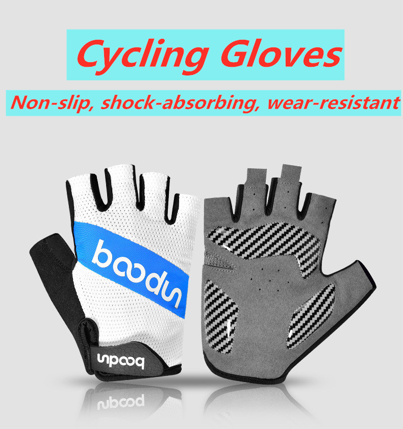 Men Women Cycling Gloves MTB Road Bike Outdoor Sports Gloves Half Finger Anti-skid Shock Absorption Black White Blue Pink M L XL