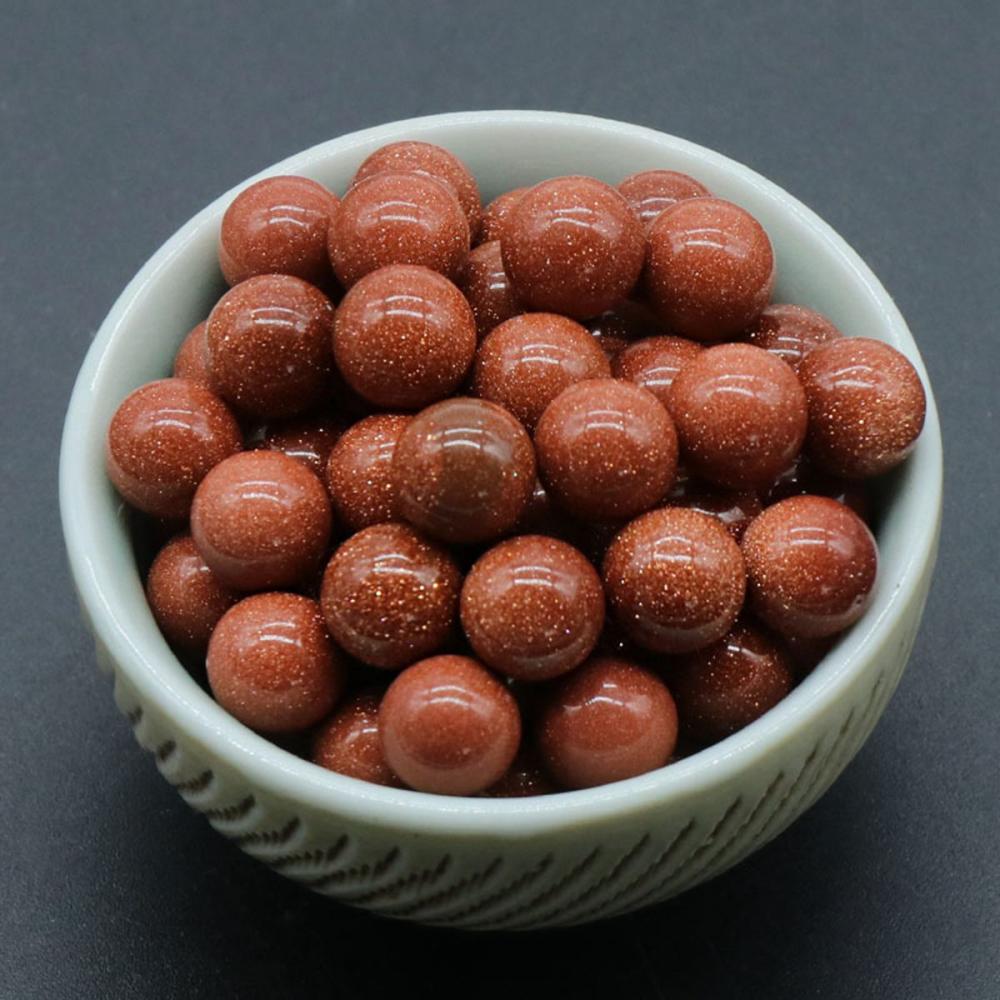 Red Goldstone 8MM Stone Balls Home Decoration Round Crystal Beads