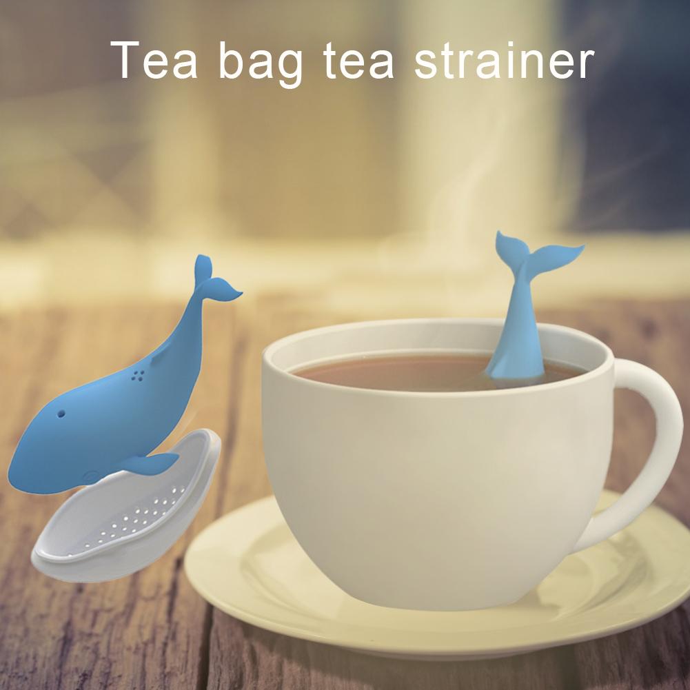Tea Infuser Teapot Filter Cute Silicone Whale-shape Tea Bag Strainer Filter Diffuser For Tea Coffee Filter Drinkware Accessories