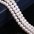 Natural Fresh Water Pearl Potato Shaped White For Making Necklace Bracelet Earnails 8-9mm