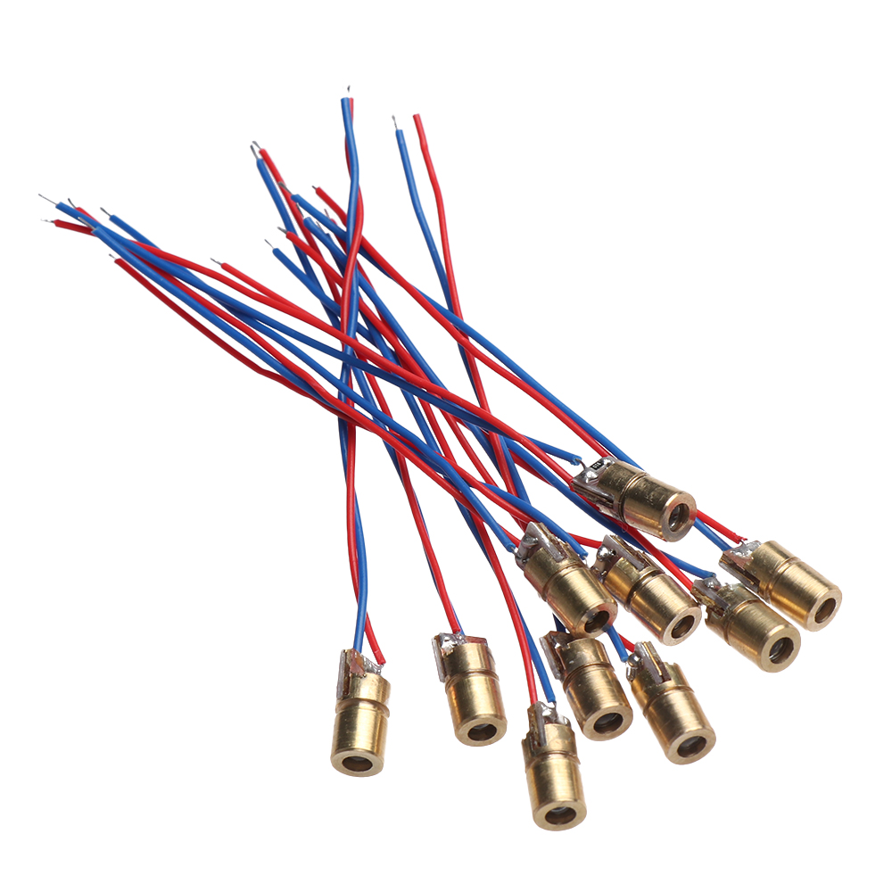 5/10Pcs Adjustable Laser Dot Diode Module Red Copper Head Laser diode 650nm 6mm 3/5V 5 million Watt Power Tool Accessories