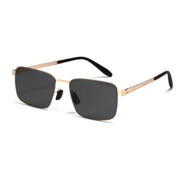 Rectangular thick frame punk metal sunglasses INS fashion personality new sunglasses in Europe and the United States
