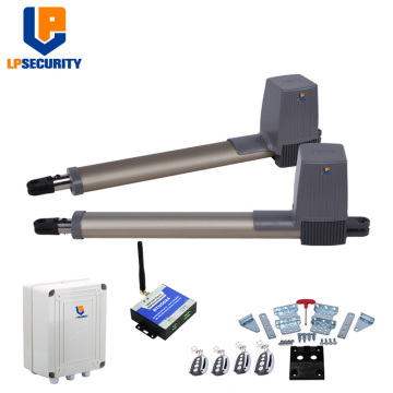 LPSECURITY GSM automatic swing gate operator Weighting up 300KG DOUBLE SWING GATES