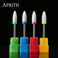 APRITH 1pc Mill Cutter Ceramic Nail Drill Bit For Electric Manicure Machines Pedicure Nail Art Salon Polish Tools Nail Files