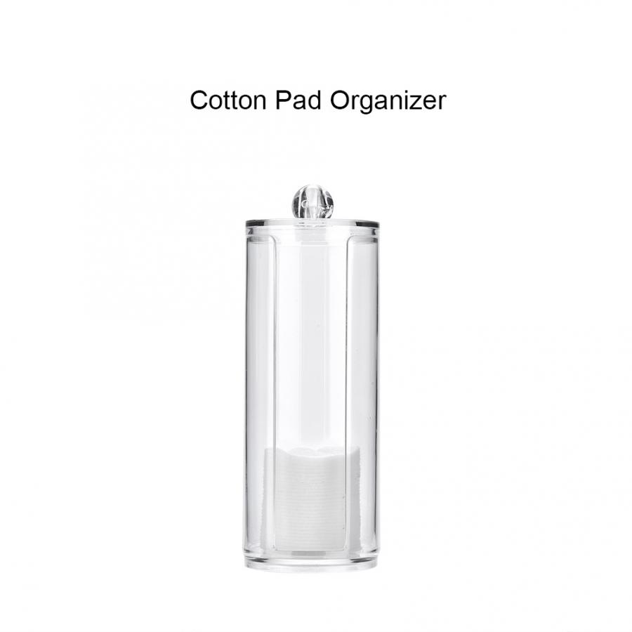 Acrylic Makeup Cotton Pads Box Case Holder Cosmetic Organizer Storage Contain Pad Organizer Makeup Desktop Ewelry Case
