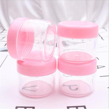 5PCS Refillable Bottles Pink Plastic Empty Makeup Jar Pot Travel Face Cream Lotion Cosmetic Container Empty Bottle