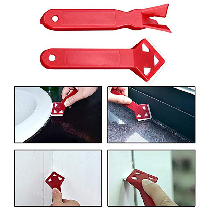 2Pcs/Set Silicone Window Door Glass Cement Scraper Tool Remover Spatula Glue Shovel Squeegees Silicone Spreader Spatula Tool