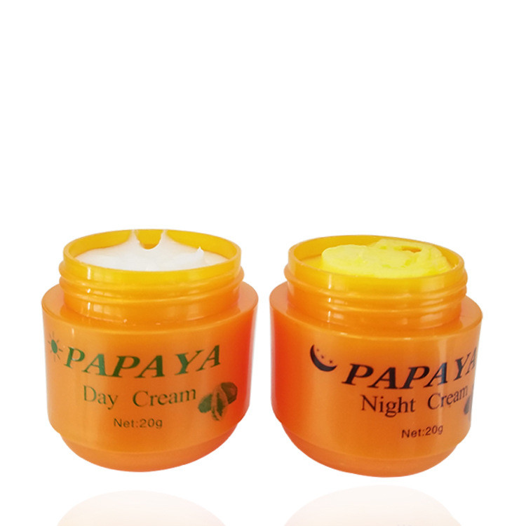 Day Cream + 20g Night Cream Papaya Whitening Face Cream Anti Freckle Improve Dark Skin Refreshing Skin Care 2Pcs/Set 20g