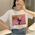 AOWOF Sailor Moon Harajuku Ullzang T-shirt Ladies Korean T-shirt 90s Graphic Cute Aesthetic T-shirt Fun Kawaii Top Tee Girl