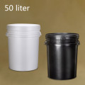 50 liter Empty plastic bucket with screw cap high quality storage container for solid,glue,Lotion pail