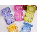 1 Set Mini Contact Lens Case Travel Kit with Easy Carry Mirror tweezers Container Holder eyewear Pocket