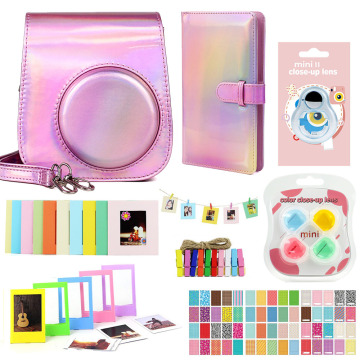 Fujifilm Instax Mini 11 Camera Accessories Bundle Kit Shoulder Bag Case 96 Pockets Photo Album Film Frames Filters Selfie Set